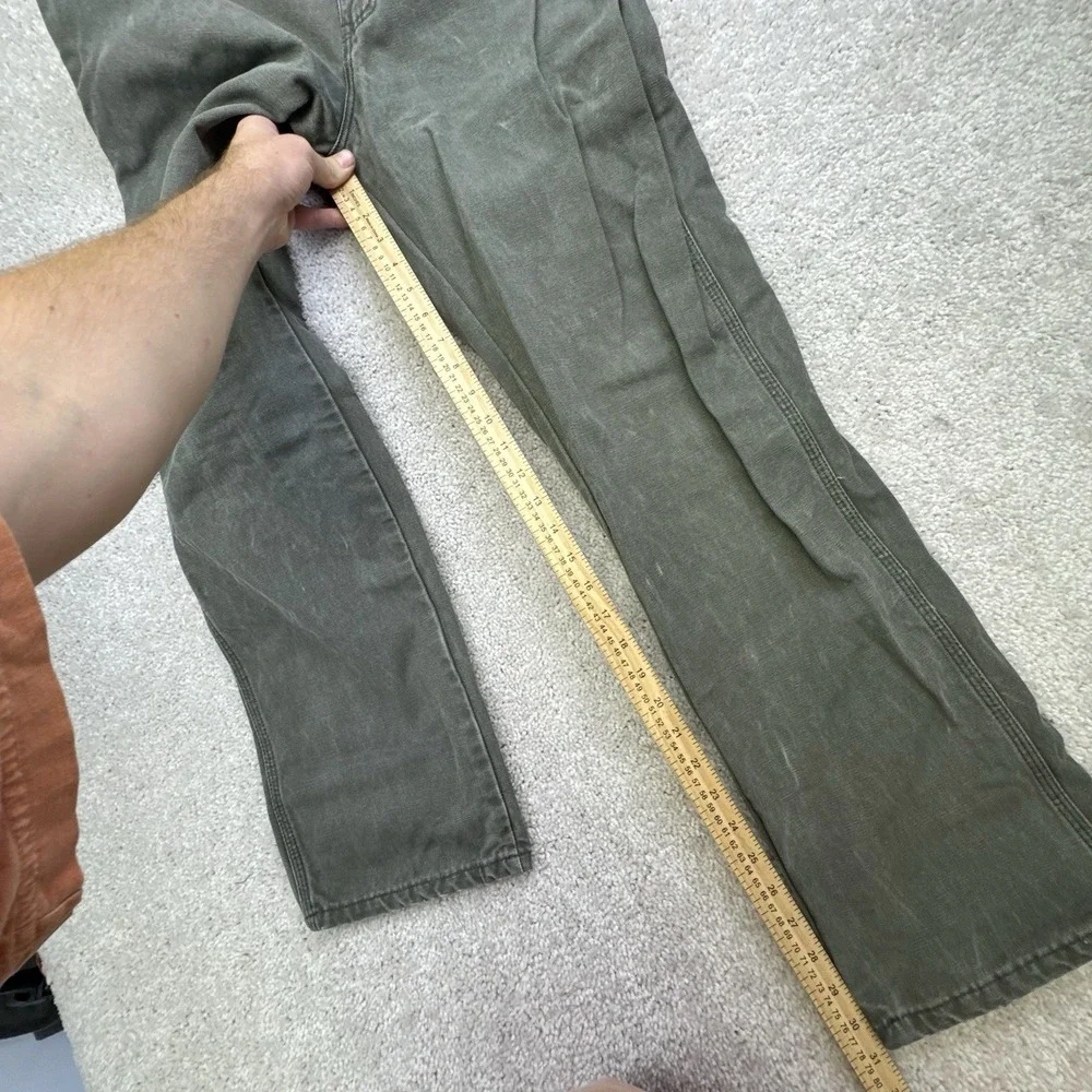 Y2K Distressed Dickies Carpenter Pants Green Size 30x31 Workwear Grunge Skater